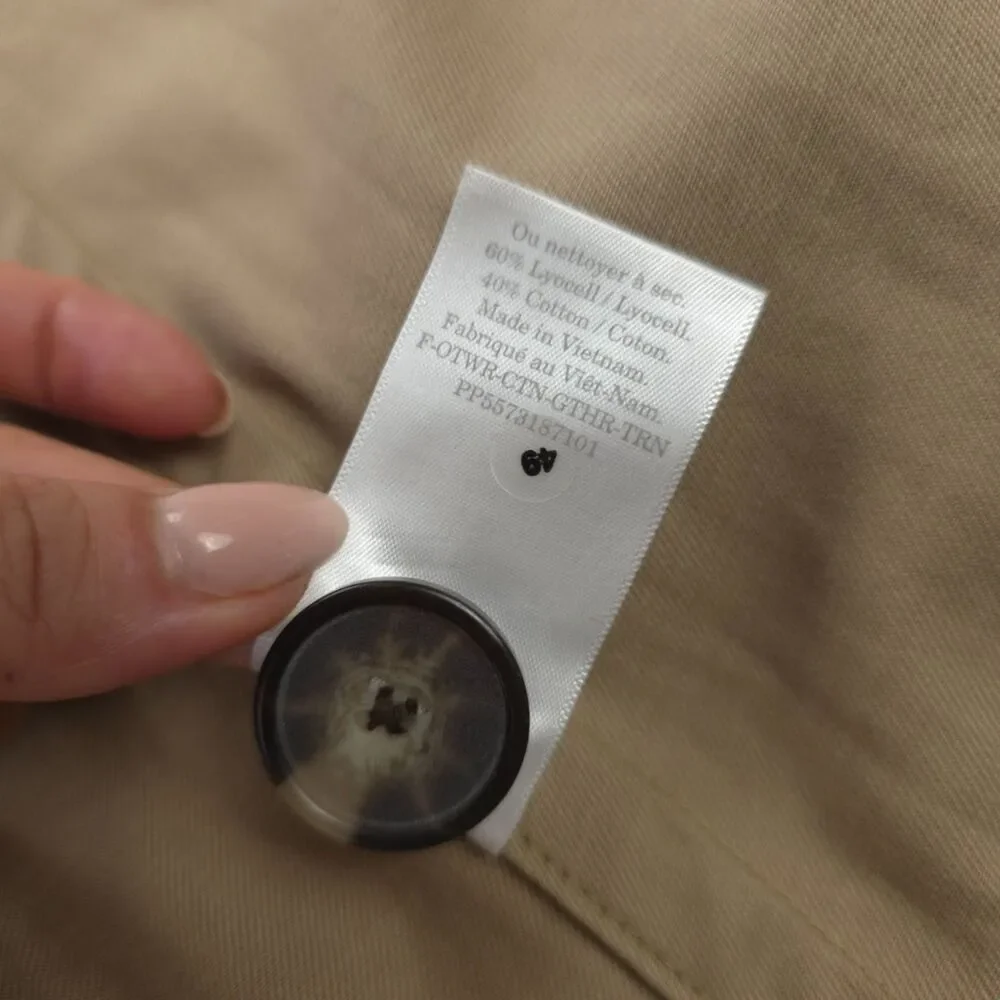 NEW Everlane Gathered Drape Trench Coat Minimal Preppy Tailored French Girl Boho - Picture 14 of 14